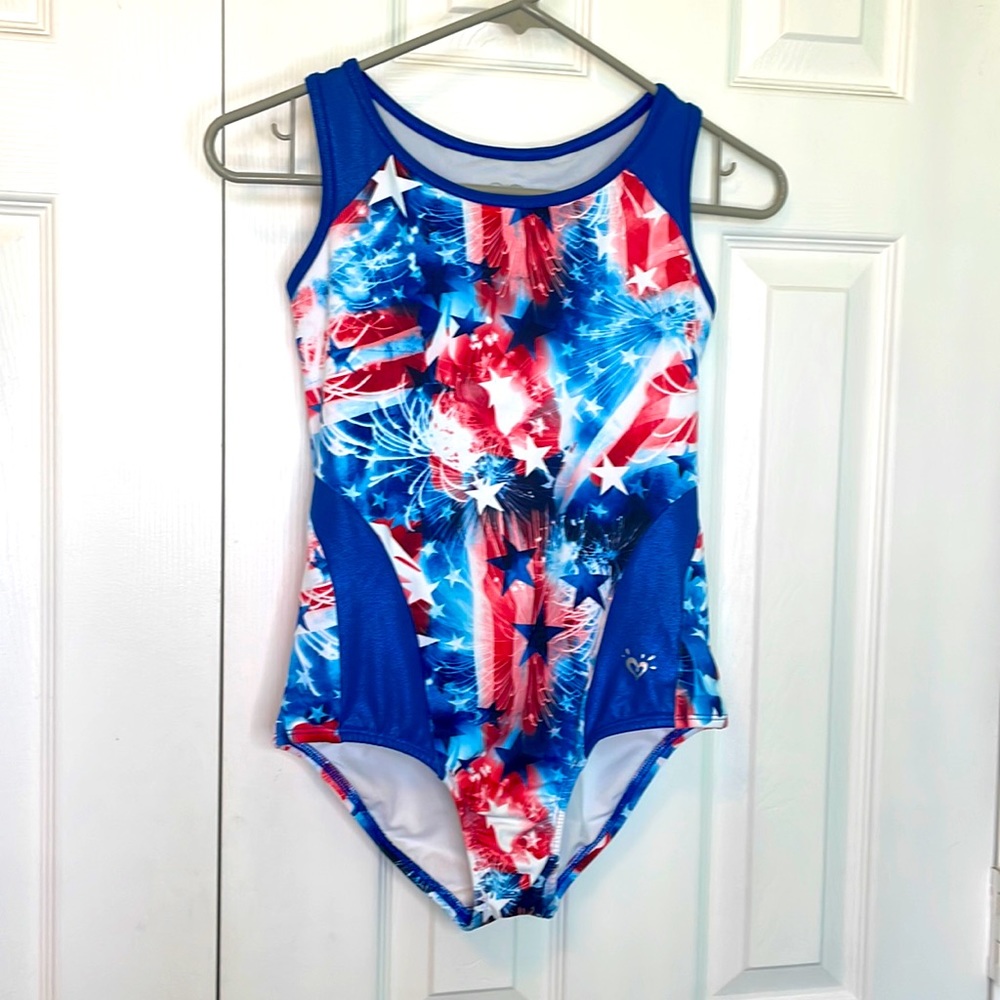 Justice Patriotic Leotard size 14